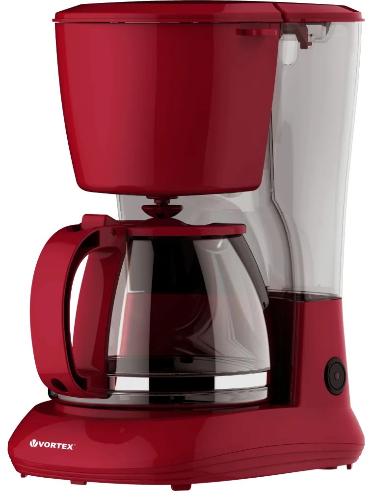 CAFETIERA VORTEX VO4012RD, 750 W, 1.25 L, ROSU