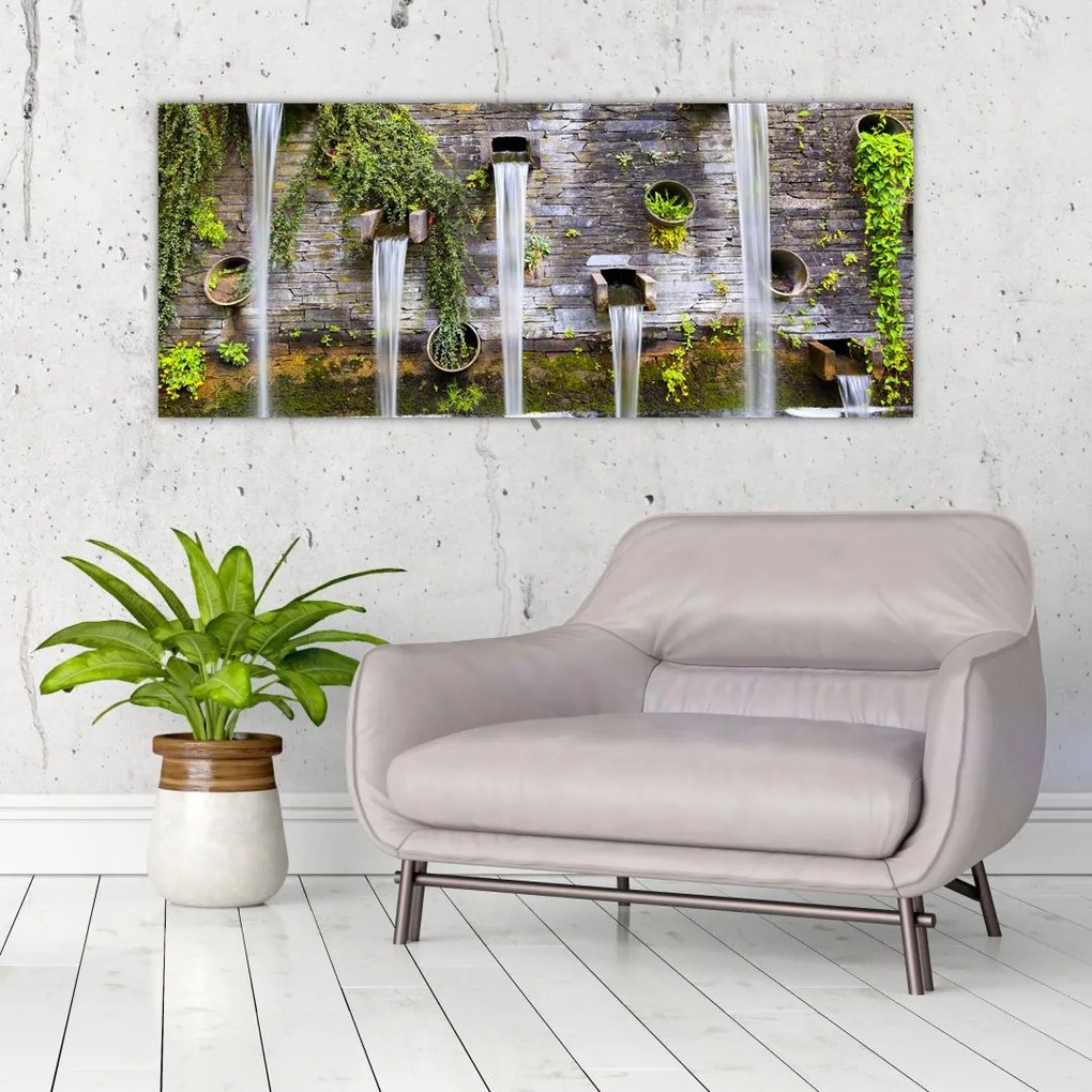 Tablou - Zid de piatră, Hamburg, Germania (120x50 cm)