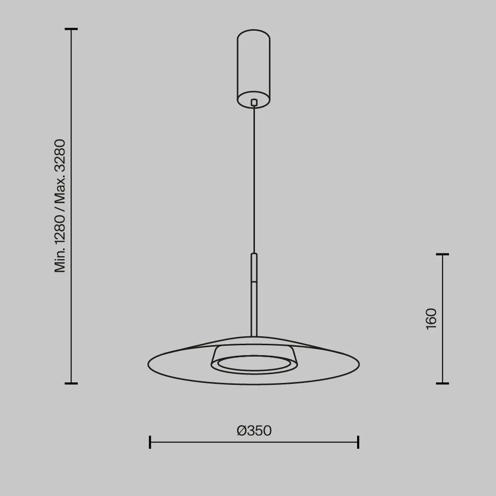 Lustra/Pendul LED design modern El 35cm negru/auriu