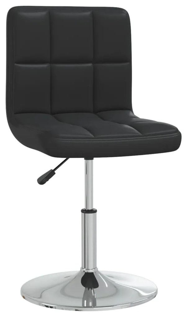 vidaXL Scaun de masă, negru, piele ecologică