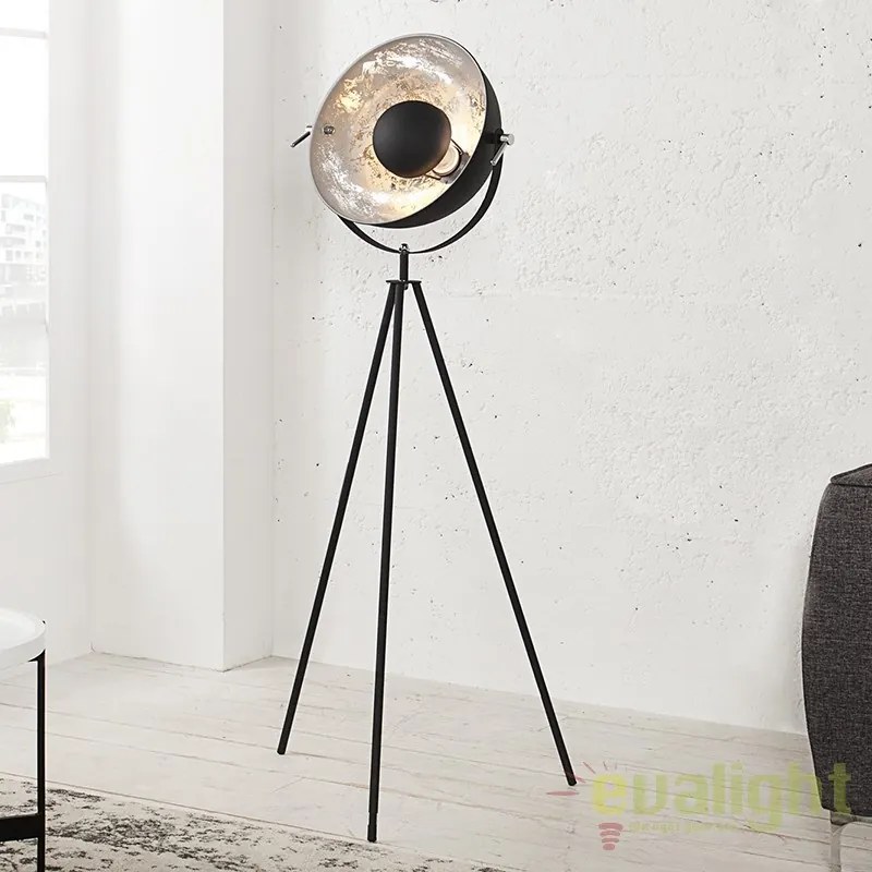LAMPADAR DESIGN RETRO Studio negru/ argintiu A-36619 VC