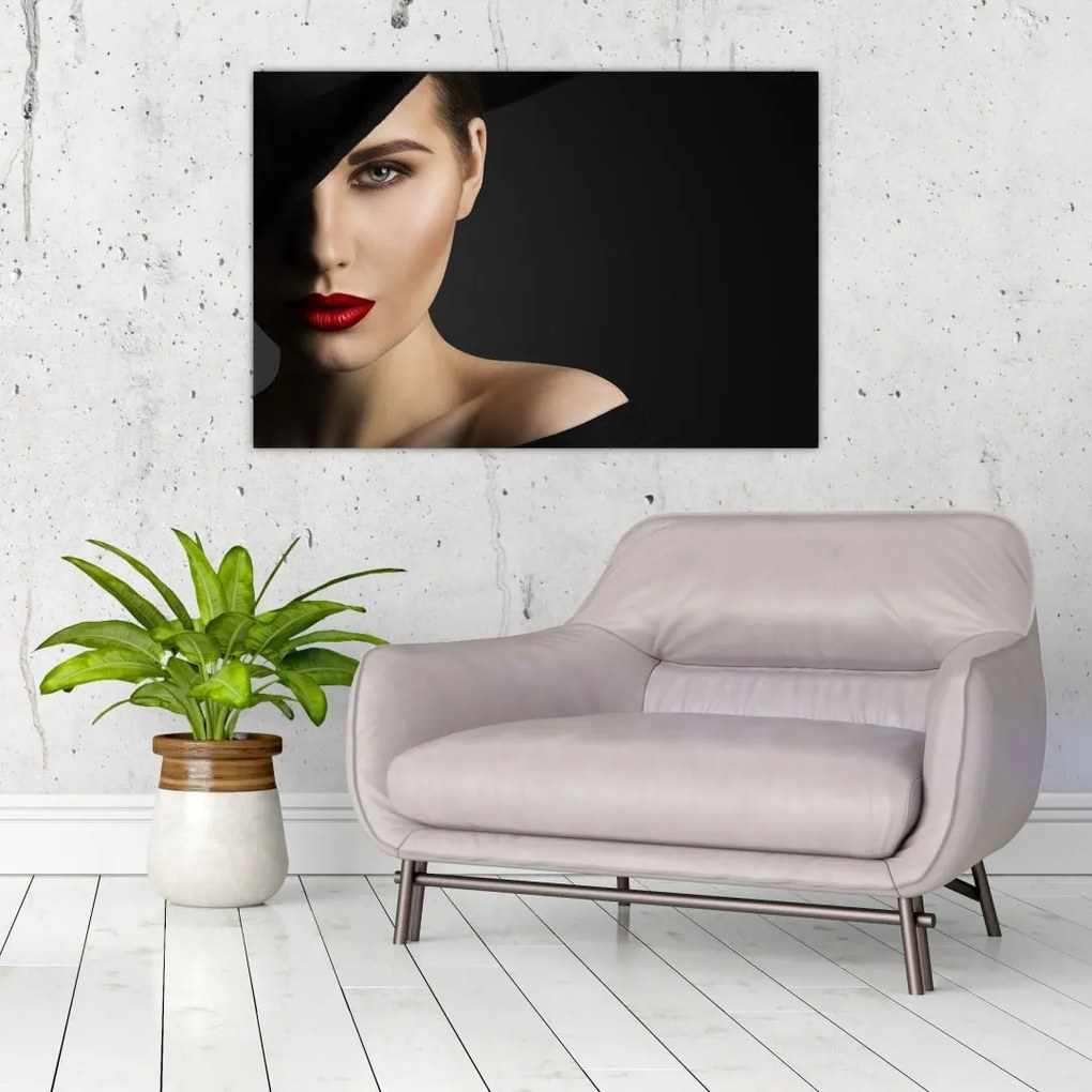 Tablou - Portretul femeii cu pălărie (90x60 cm)