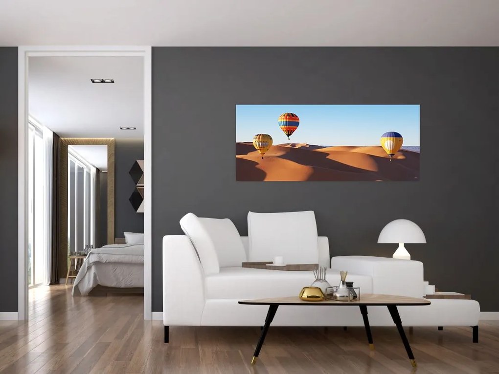Tablou - baloane zburătoare în deșert (120x50 cm)