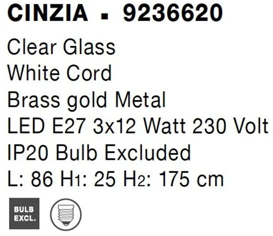 Lustra cu 3 pendule design modern CINZIA