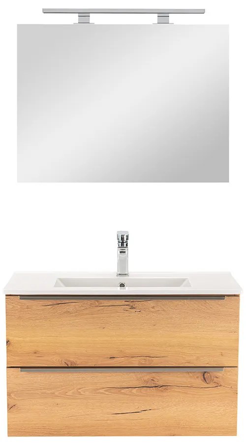 Mobilier complet de baie Vario Trim 80 stejar-stejar