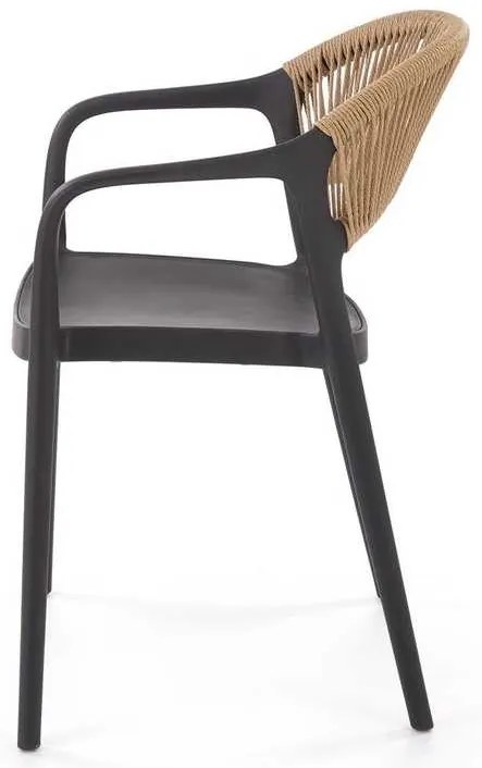 Scaun de bucătărie Auryn, maro / negru