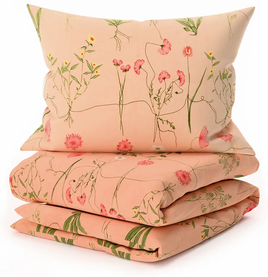 Lenjerie de pat din crep HERBAR colorata Dimensiune lenjerie de pat: 70 x 90 cm | 140 x 200 cm