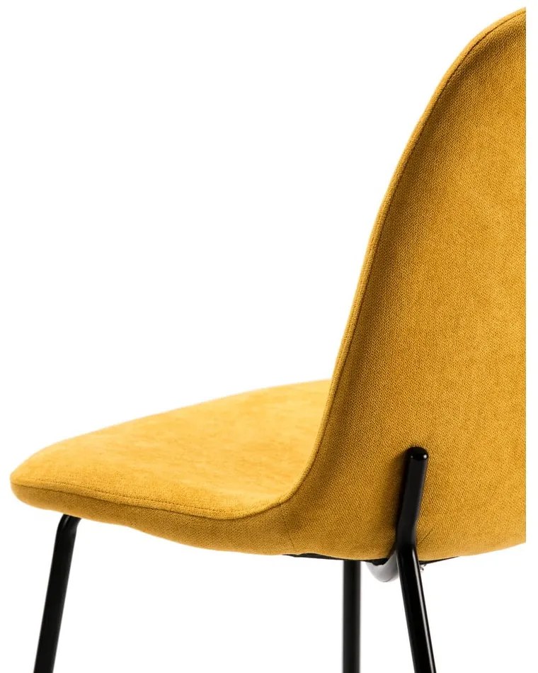 Scaune de dining galbene 4 buc. Renne – Marckeric