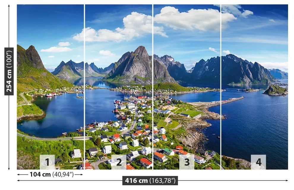 Fototapet Lofoten Norvegia