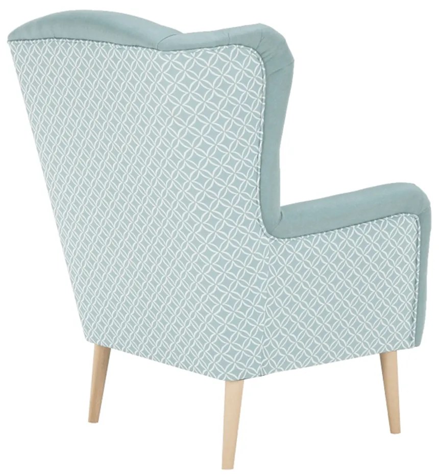 Scaun de design, ţesătură mentol/model, BELEK