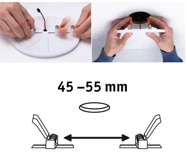 Paulmann 92390 - LED/4,5W IP44 Lampă încastrată baie VARIFIT 230V
