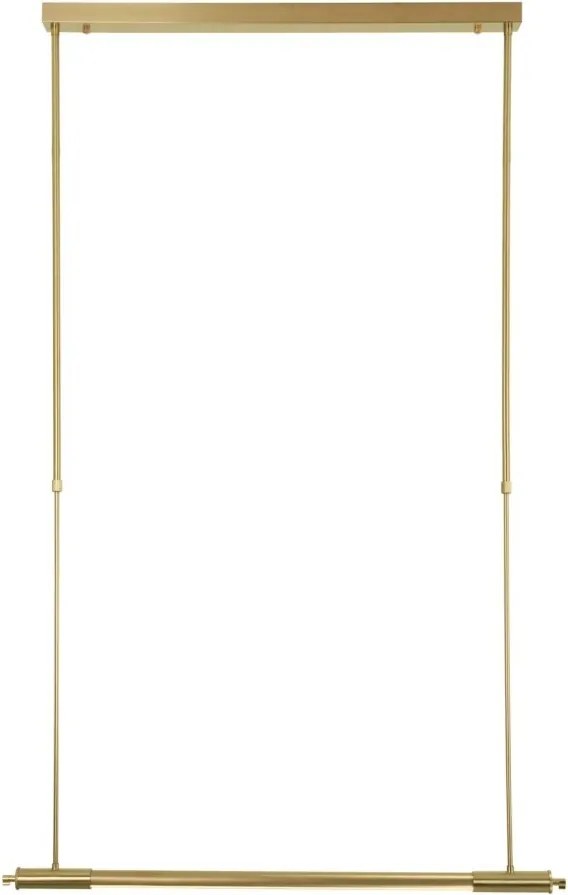 Lustra liniara suspendata LED Flusore auriu