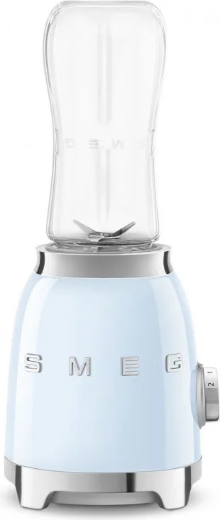 Blender Smeg PBF01PBEU, 300 W, 2 x 600 ml, 20 000–24 000 rpm, Baza antiderapanta, Fara BPA, Otel inoxidabil, Albastru pastel