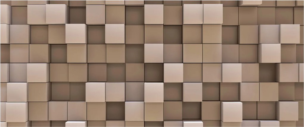 Tablou - Cuburi bej (120x50 cm)