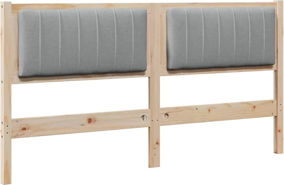 vidaXL Tăblie tapițată cu headboard Maro 160 cm Lemn de pin masiv