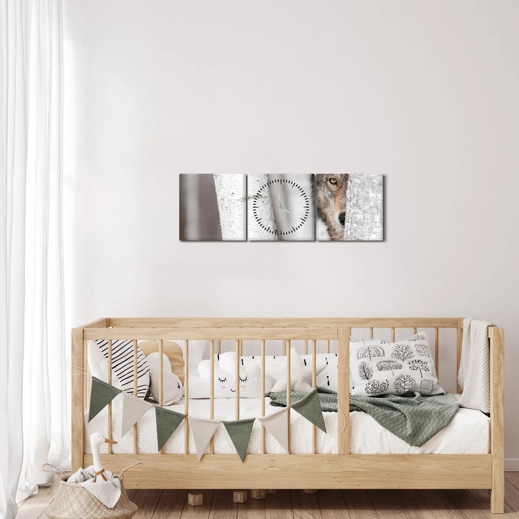 Tablou - Lup (cu ceas) (90x30 cm)