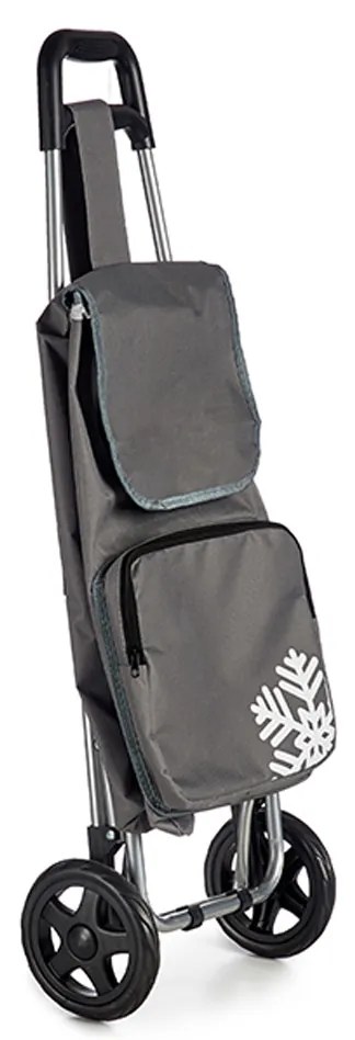 Carucior cumpărături cu compartiment termoizolant 33L 35 x 28 x 95 cm Gri