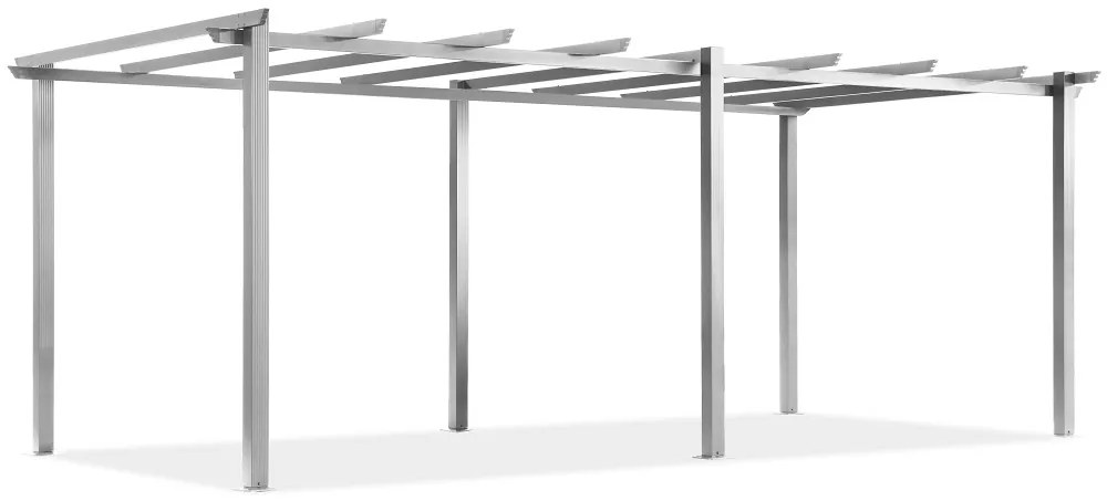 Barbados 3 x 6 m alb Garden Point metal patio pergola cadru