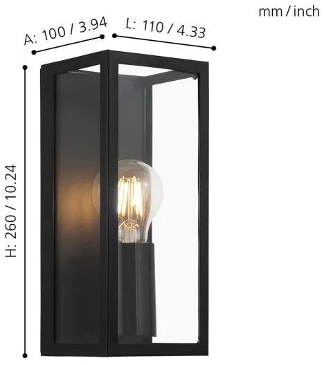 Aplică pentru baie Eglo 99123 AMEZOLA 1xE27/60W/230V IP44