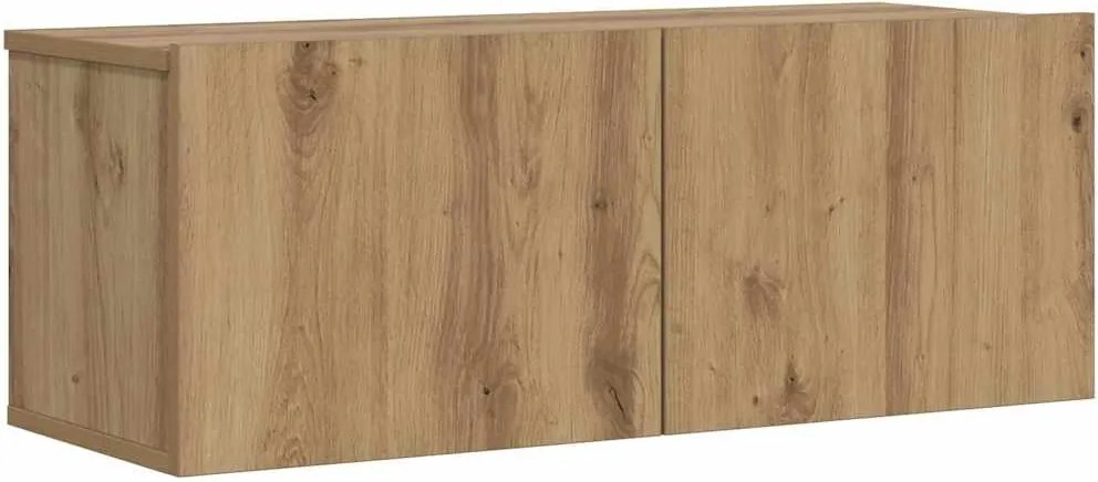 vidaXL Dulap TV perete, stejar artizanal, 80x30x30 cm, lemn prelucrat