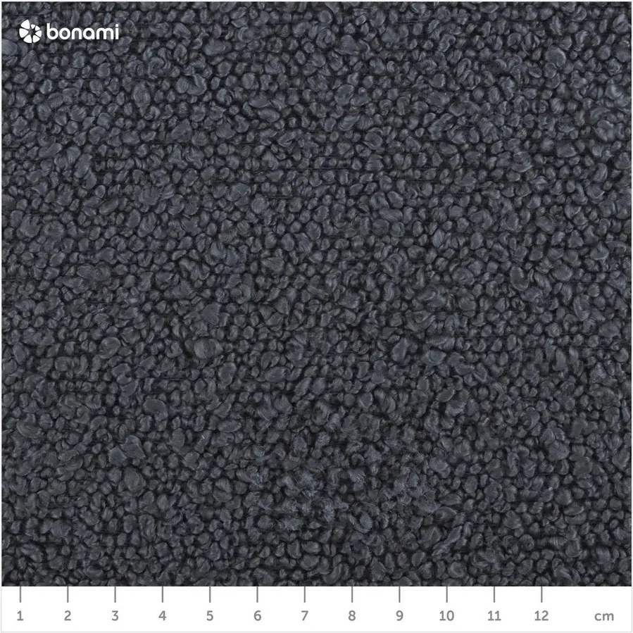 Canapea gri închis extensibilă, cu spațiu de depozitare cu tapițerie din țesătură bouclé 222 cm Bali – Cosmopolitan Design