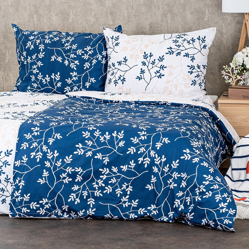 Lenjerie de pat din bumbac 4Home Harmony albastru,140 x 200 cm, 70 x 90 cm, 140 x 200 cm, 70 x 90 cm