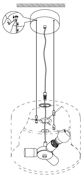 Eglo 31608 - Lustra cu cablu MASERLO 3xE27/60W/230V