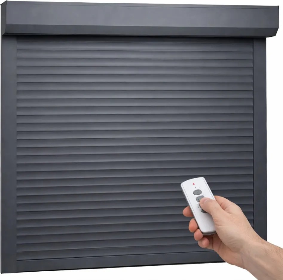 Rulou Exterior Aluminiu Antracit cu Acționare Electrică și Telecomandă