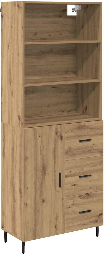 vidaXL Bufet cu sertar Stejar Artizanal 69,5 x 34 x 180 cm