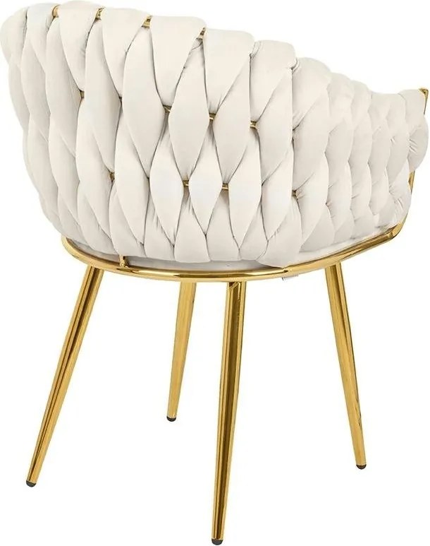 Scaun modern elegant TRESSE bej/ auriu