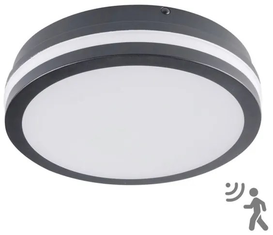 Brilagi - Aplica LED de exterior cu senzor BENE LED/18W/230V Ø22 cm IP54