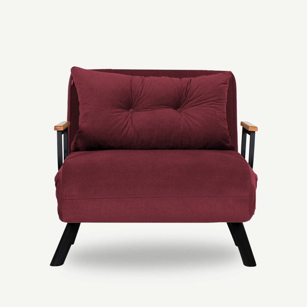 Fotoliu extensibil Sando Single - Maroon