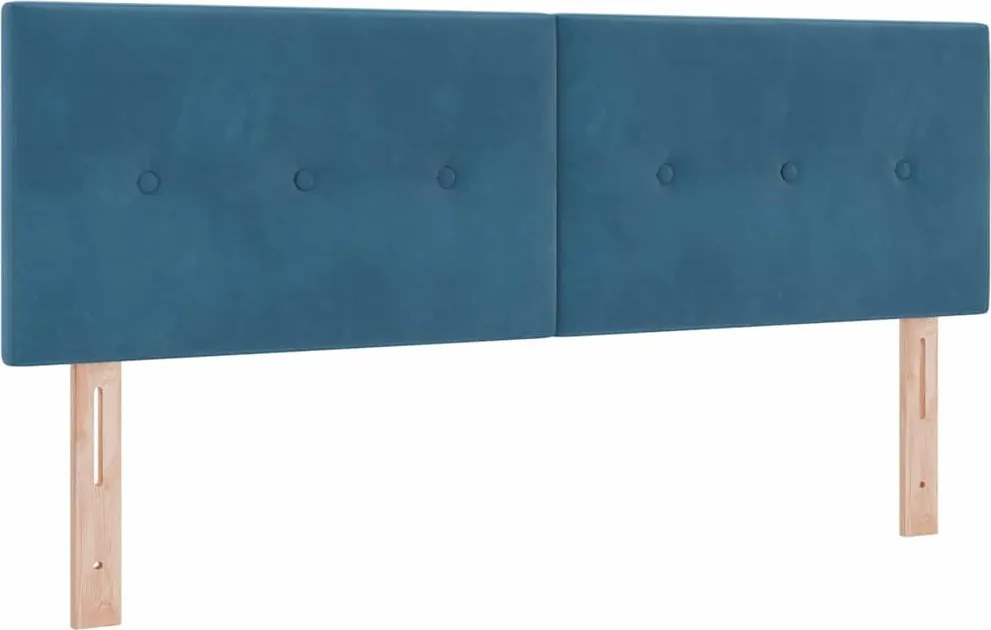 vidaXL Tăblie cap Albastru închis 160 cm Catifea