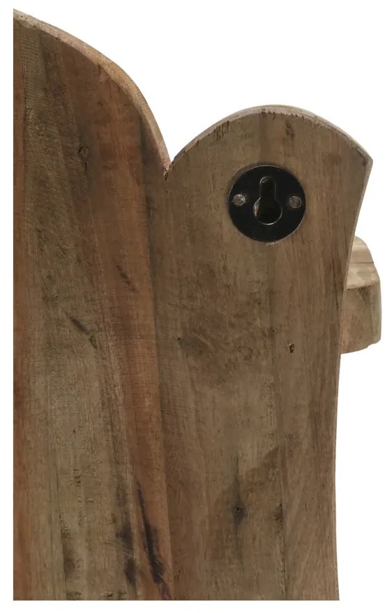 Raft de perete din lemn reciclat, natur, H67 cm, Grimaud