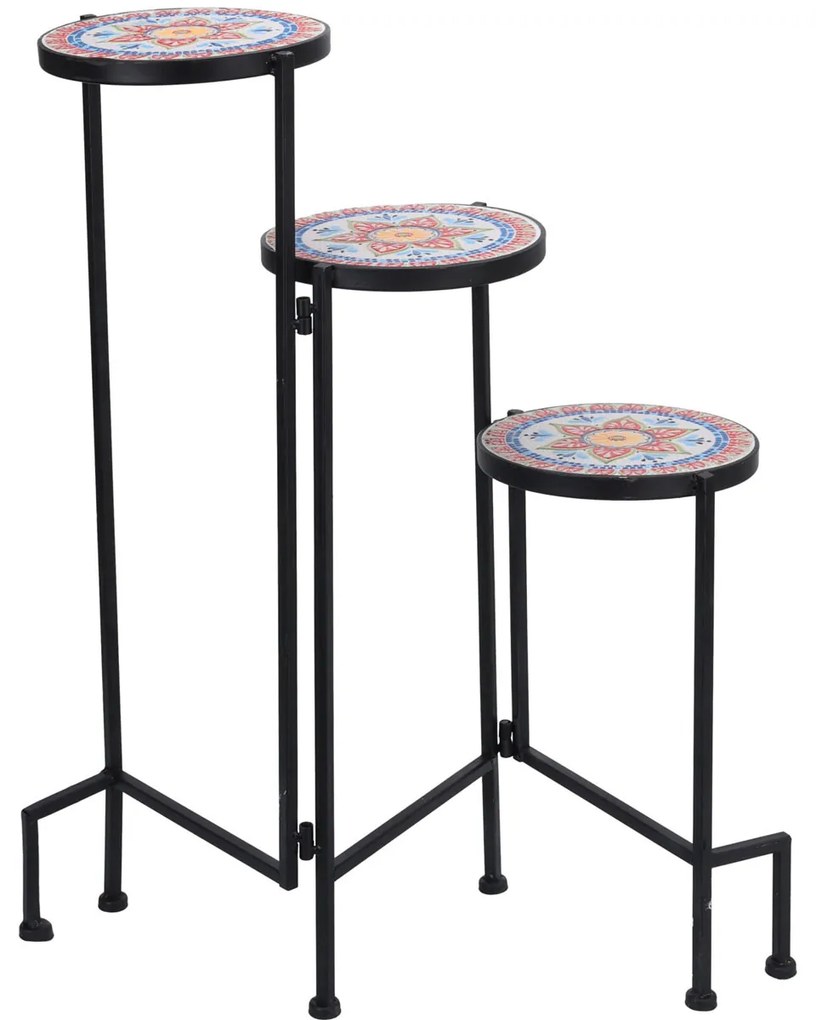 Suport de flori în picioare MOZAIKA, 3 niveluri, 68 cm