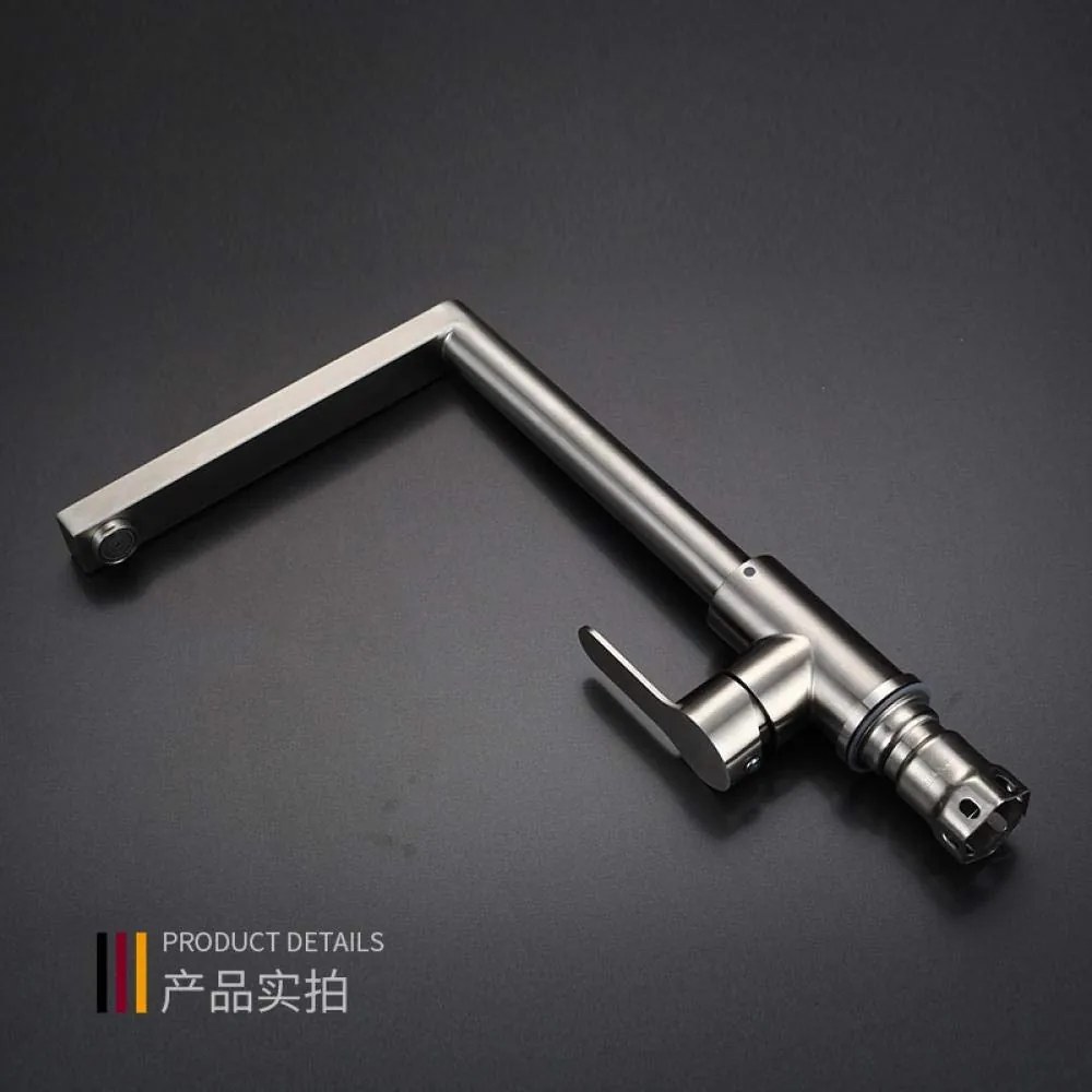 Baterie de bucătărie din inox satinat – Model CF012 – Design Modern și Funcțional pentru Orice Spațiu