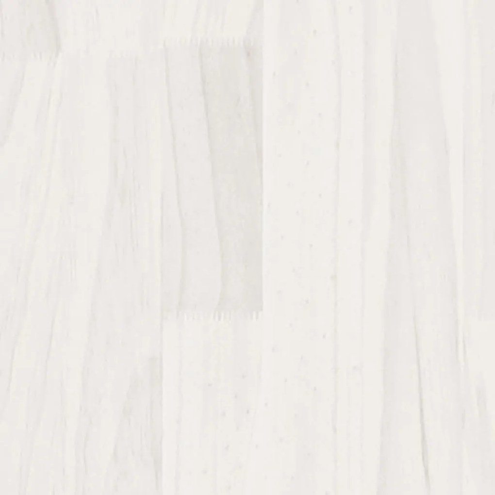 Raft de depozitare, alb, 60x30x105 cm, lemn masiv de pin Alb, 1, lemn