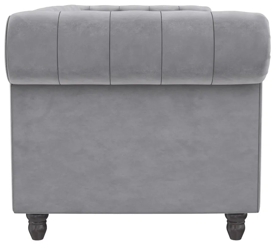 Canapea gri deschis cu tapițerie din catifea 236 cm Felix – Støraa