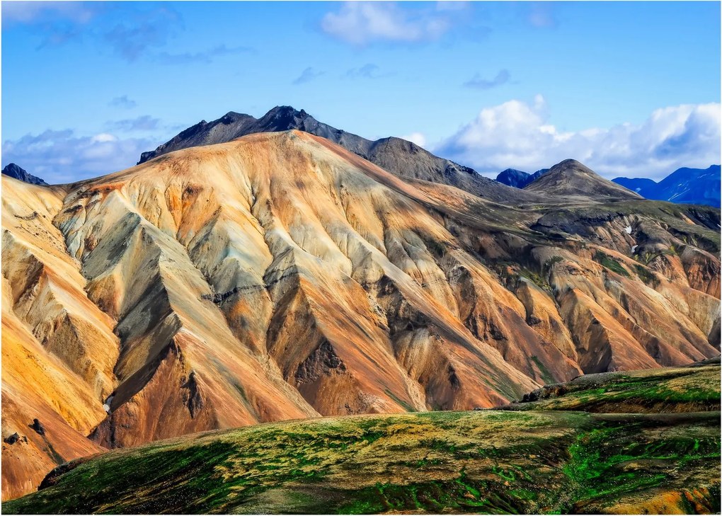 Tablou pe sticlă - Landmannalaugar (70x50 cm)