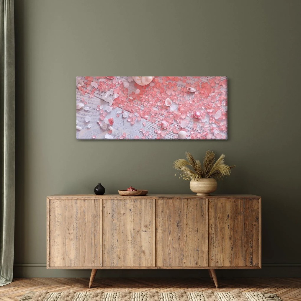 Tablou - Atmosfera de litoral în nuanțe roz (120x50 cm)