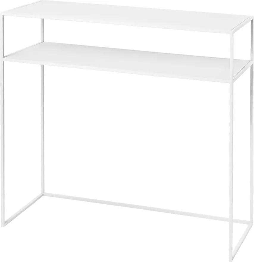 Masă consolă albă din metal 35x85 cm Fera – Blomus