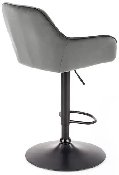 Scaun de bar H103 velvet gri