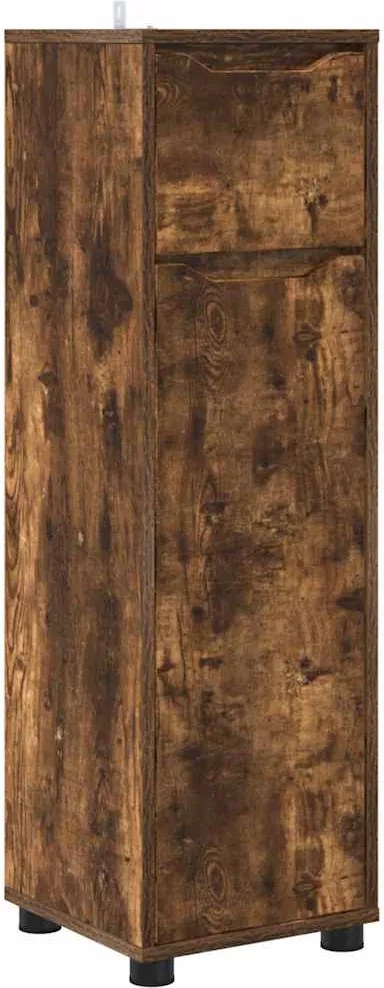 vidaXL Dulap de Baie Stejar fumuriu 30,5 x 30 x 101 cm Lemn compozit