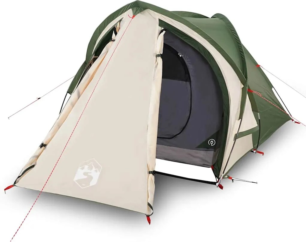 vidaXL Cort de camping cupolă pentru 2 persoane, verde, impermeabil