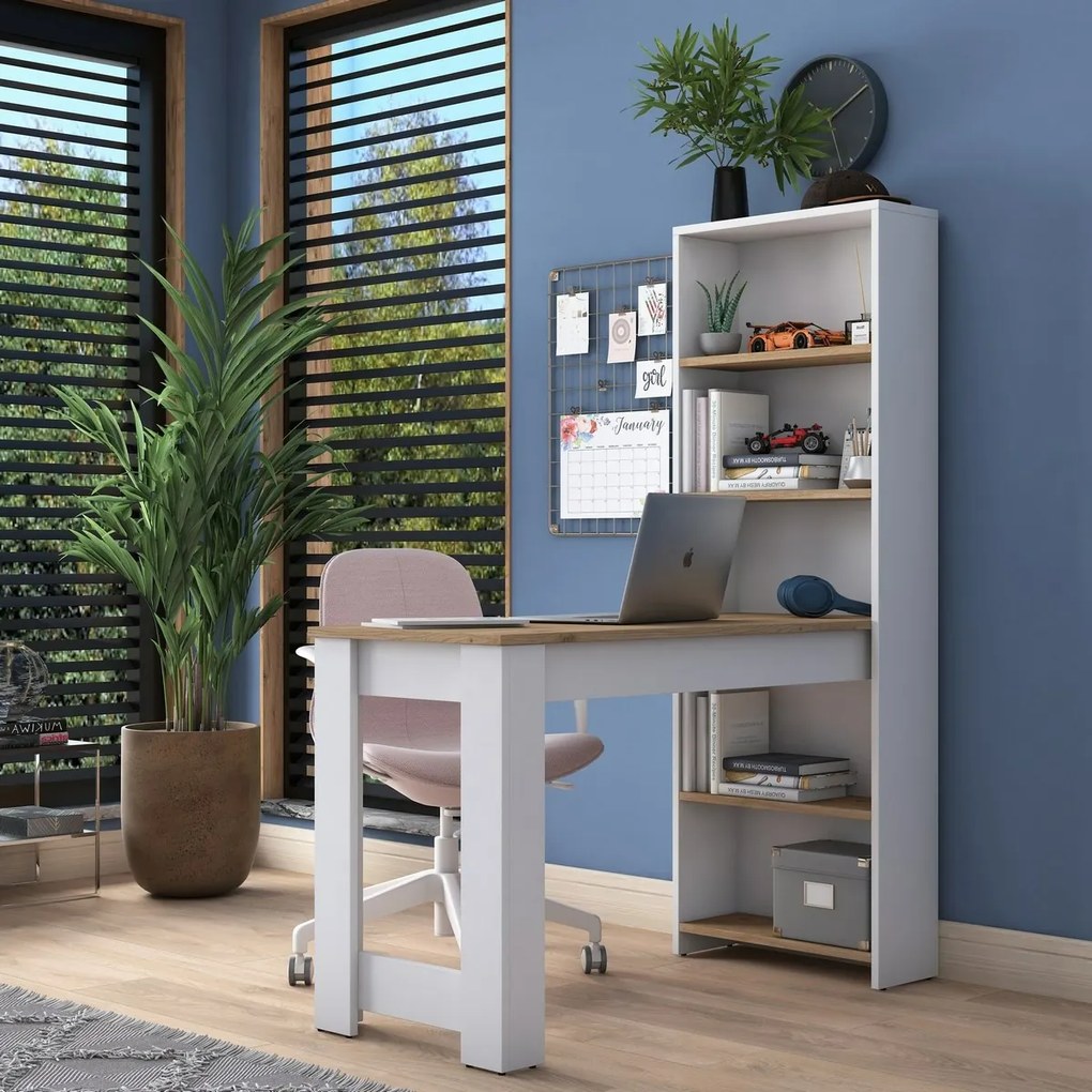 Biro Halon Alb și Nuc