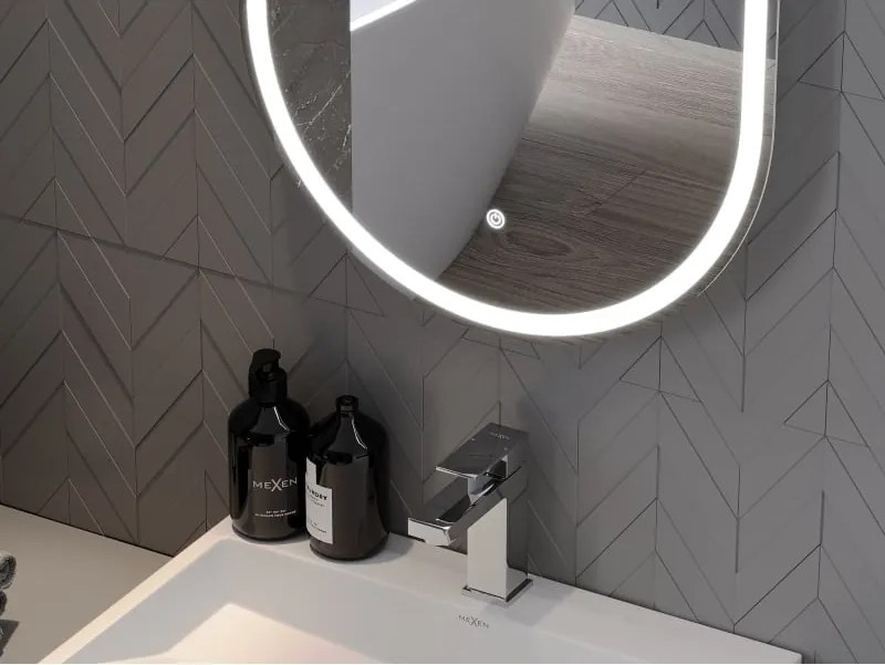 Mexen Bono oglindă de baie iluminată 45 x 120 cm, LED 6000K, anti-aburire - 9816-045-120-611-00