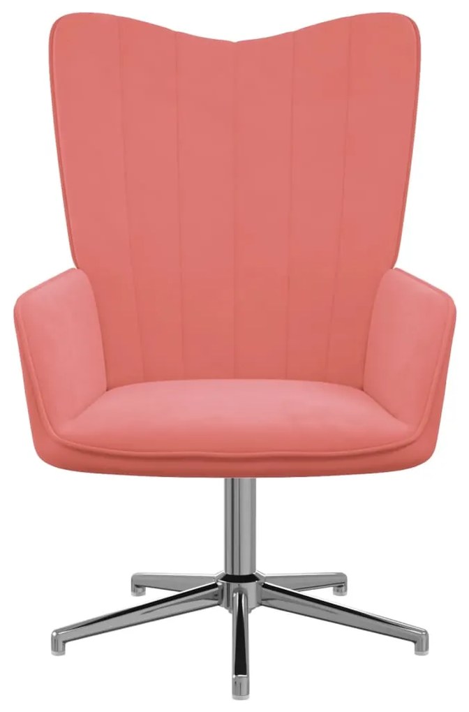 327725 vidaXL Scaun de relaxare, roz, catifea