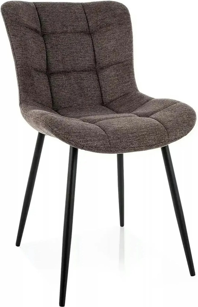 Scaun JULIA, cappuccino/negru, stofă/metal, 47x42x82 cm