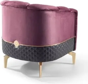 Canapea extensibila cu 3 locuri living – stofa gri, detalii aurii – Extra