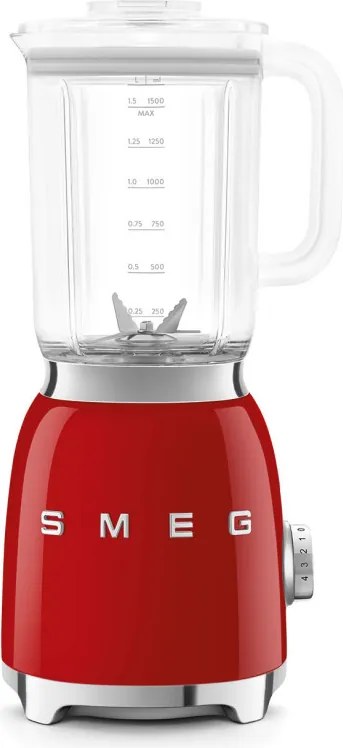 Blender Smeg BLF03RDEU, 800 W, 1,5 l, 18 000 rpm, 4 programe, 4 viteze + Impuls, Otel inoxidabil, Rosu